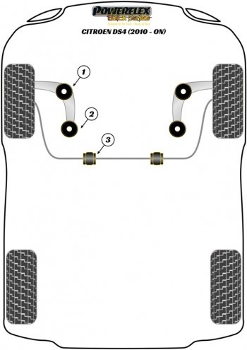 Silentblock trasero del brazo delantero para Citroen DS4 (PFF50-402BLK)