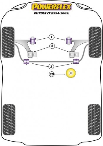 Silentblock delantero del trapecio delantero para Citroen Xsara (PFF50-301) 2ud